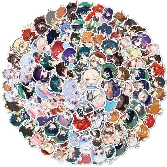 Chibi Genshin Impact Big Size Stickers - Picture 2 of 8